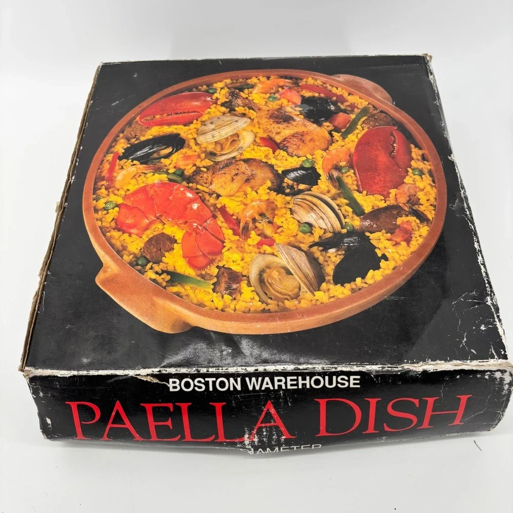 Boston Warehouse 12‎ Inch Terra Cotta Paella Dish Vintage 1992 Cazuela 09-134